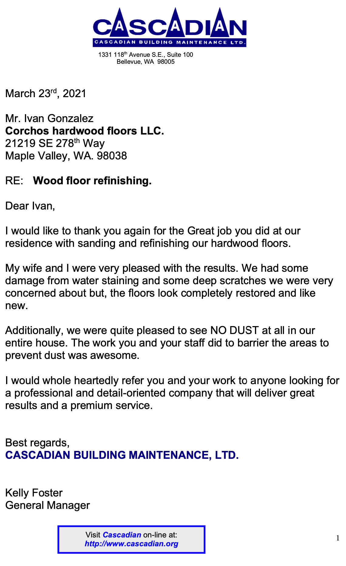 Customer review 1